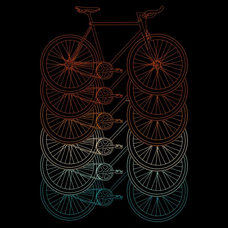 Cascade de vélo dégradée