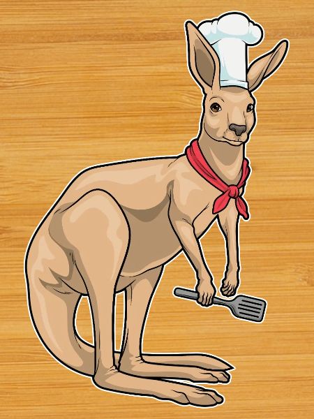 Kangourou Cuisinier Spatule Cuisson