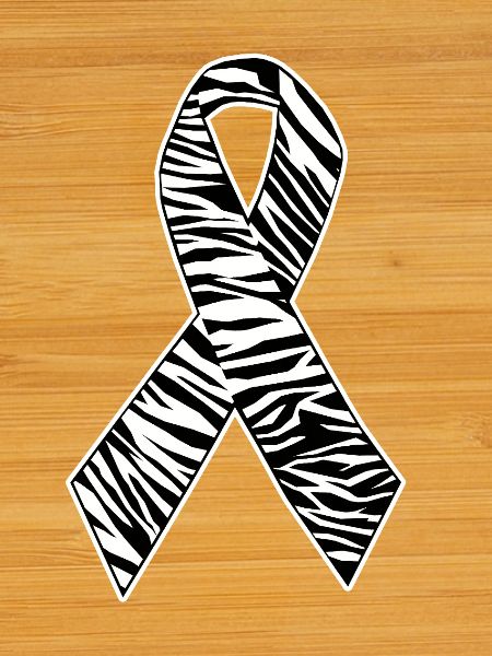 Zebra Print awareness Ribbon