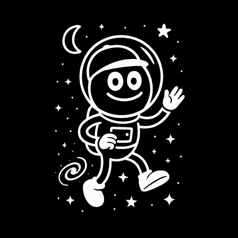 Ribbo en tant qu’astronaute en mission spatiale