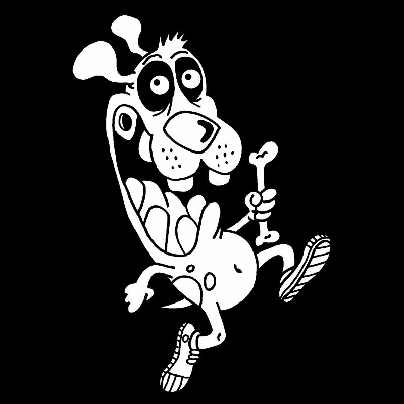 Course de relais pour un chien blanc