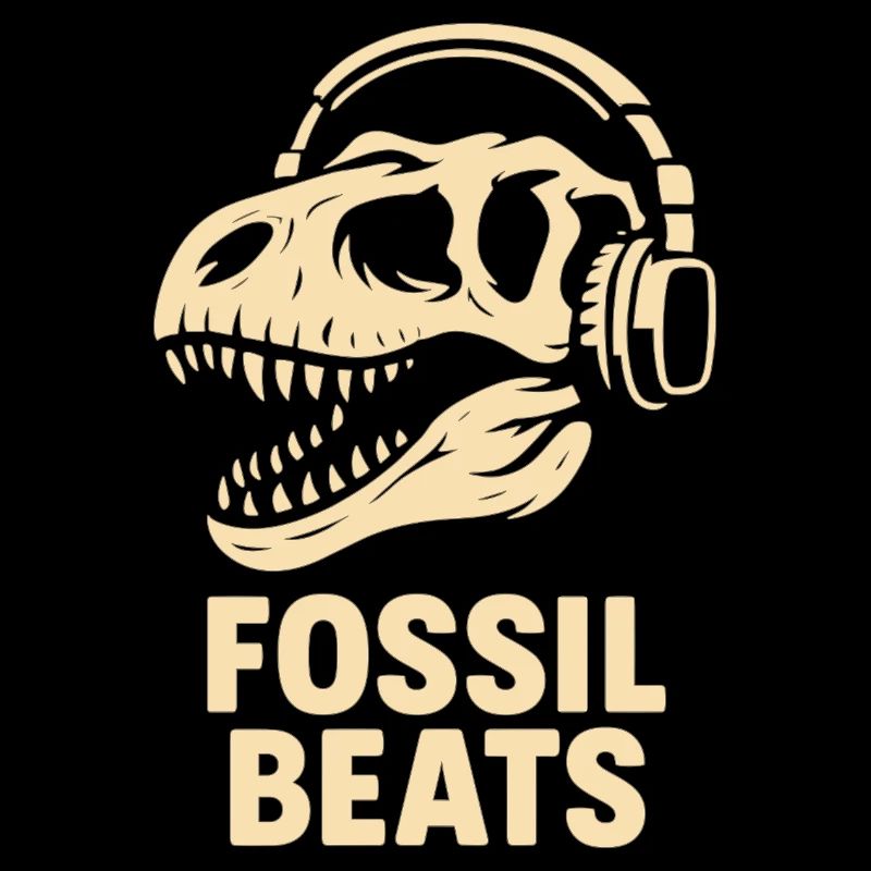 Fossil Beats Dinosaur mit Kopfhörer