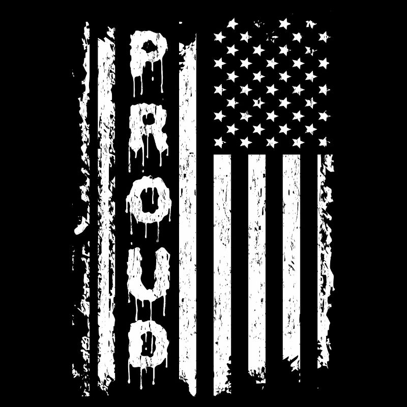 American Flags and Text Graphics