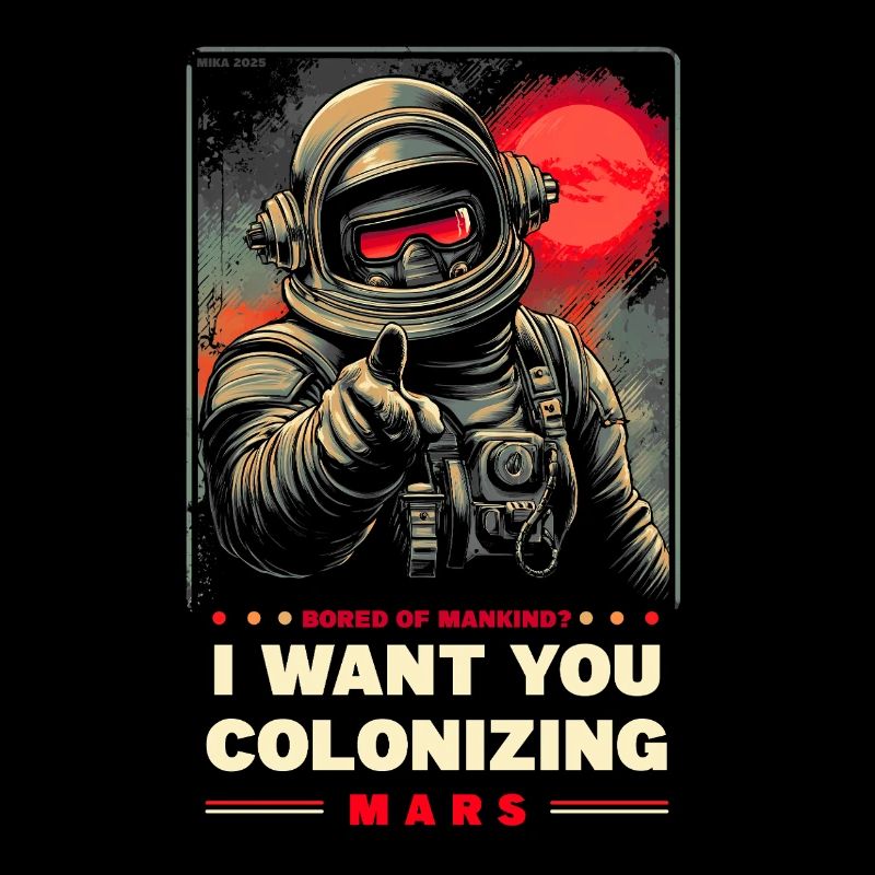 Mars Kolonisierung Werbeposter