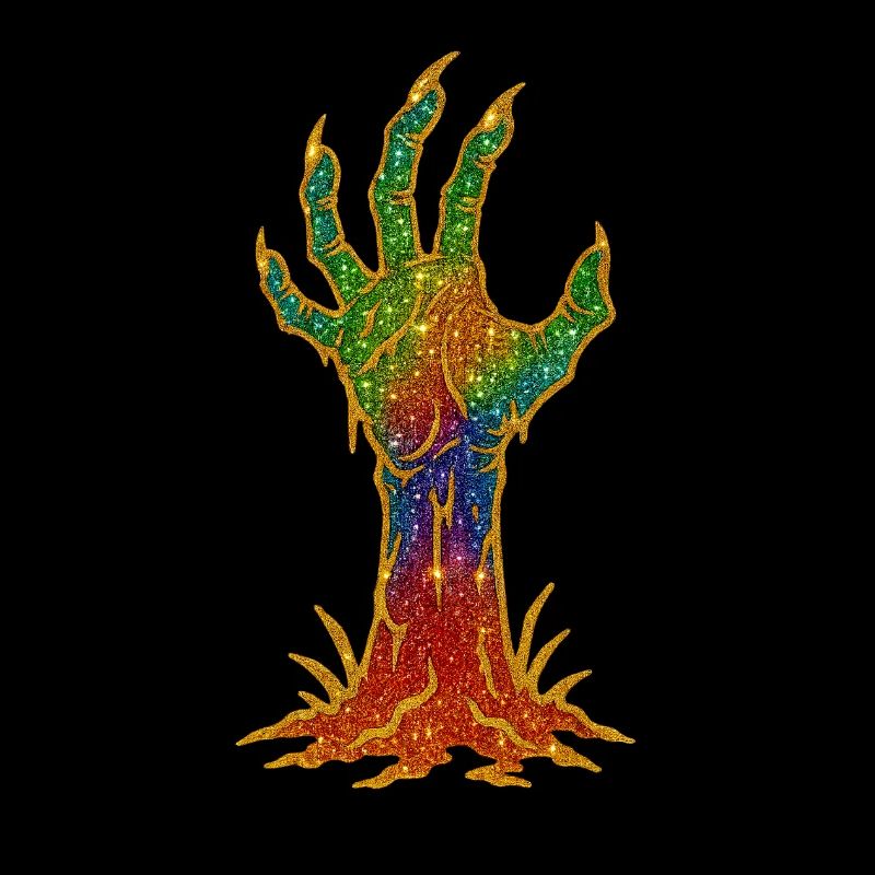 Rainbow Glitter Hand Awakening