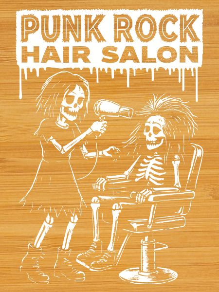 Punk Rock Squelettes Coiffure