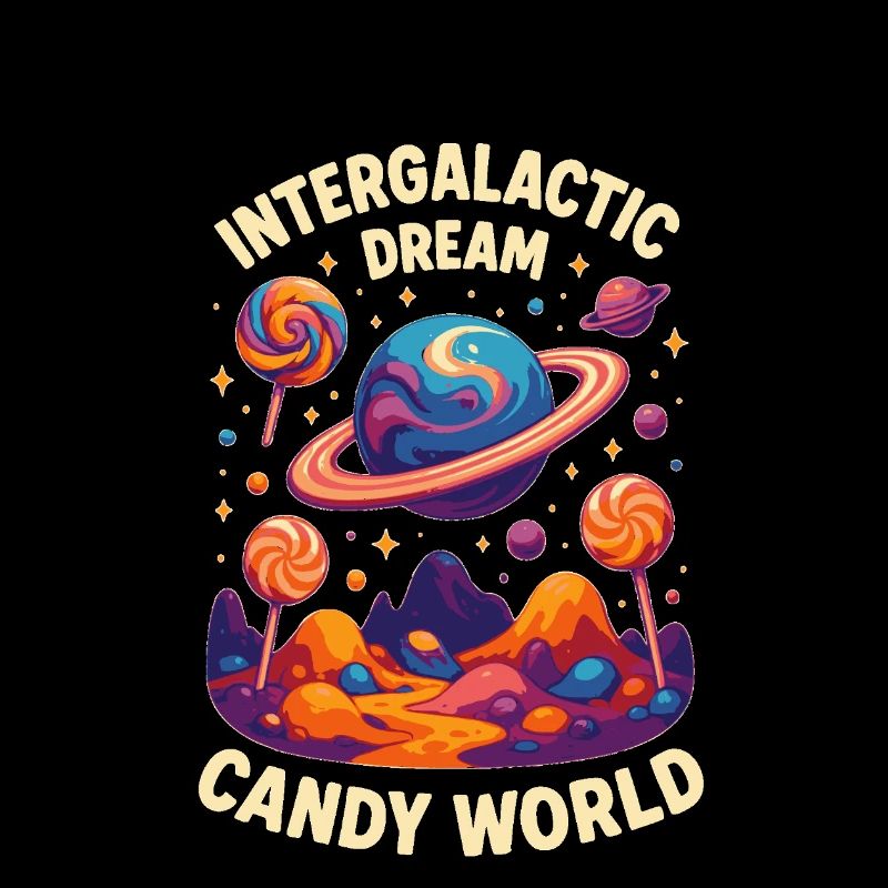 Candy Galaxy Lollipop Space Planet