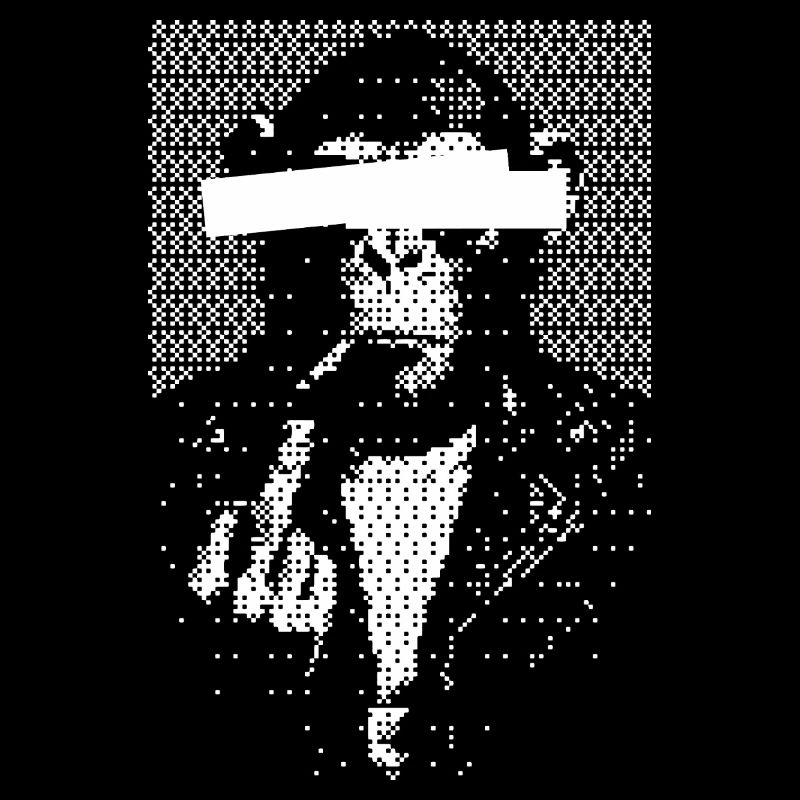 Blindfolded monkey criminal