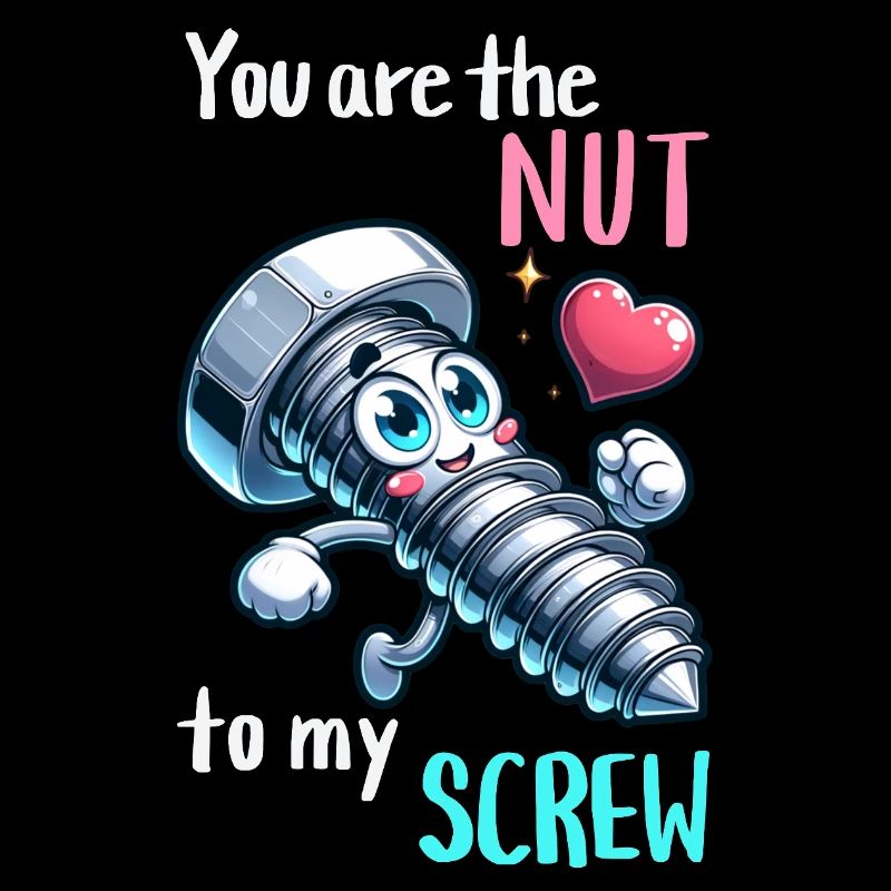 Funny Screwing Nut Pair Design