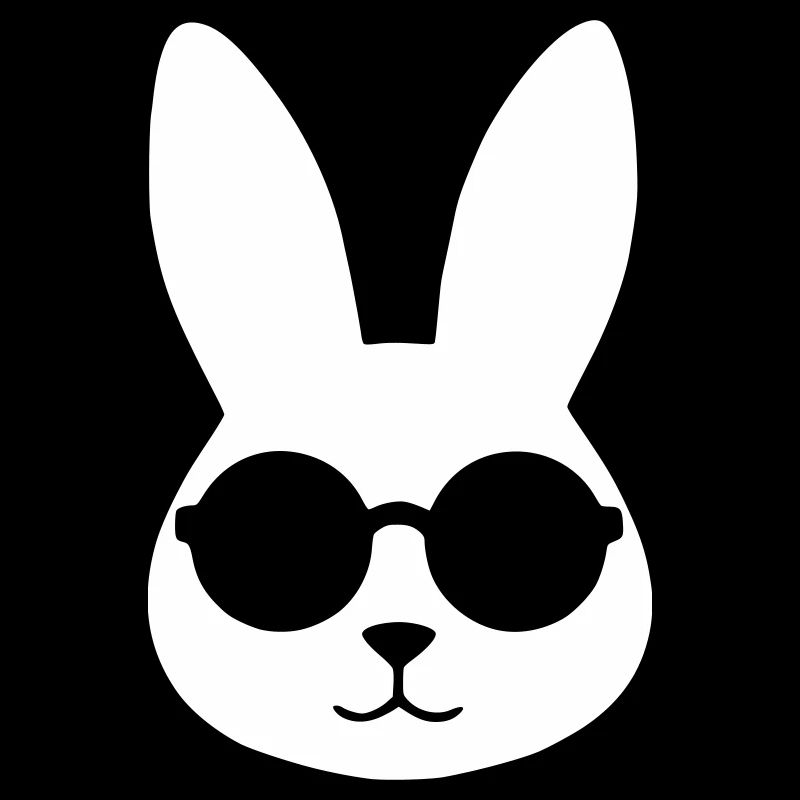 Cool Bunny Sunglasses Clean Vector