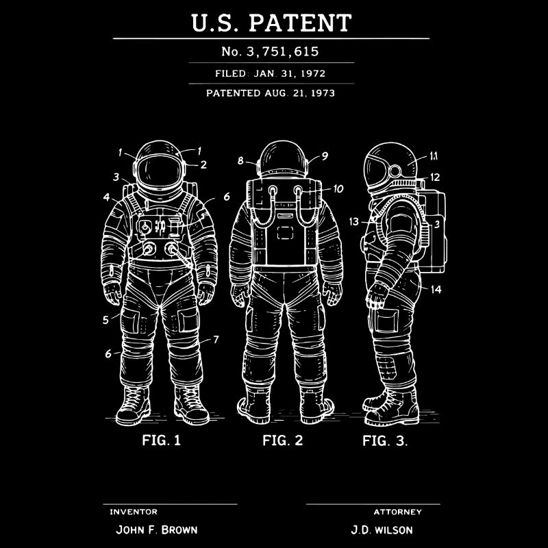 Retro Patent Astronaut Suit