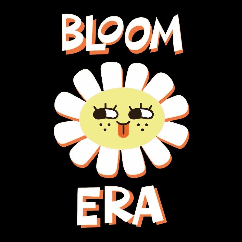 Ère Bloom – Expression rétro de dessins animés sur les fleurs