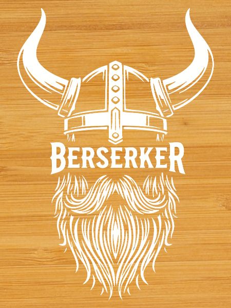 Wikinger-Berserker-Hornhelm-Bart-Maskottchen