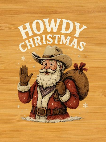 Howdy Christmas Western Santa