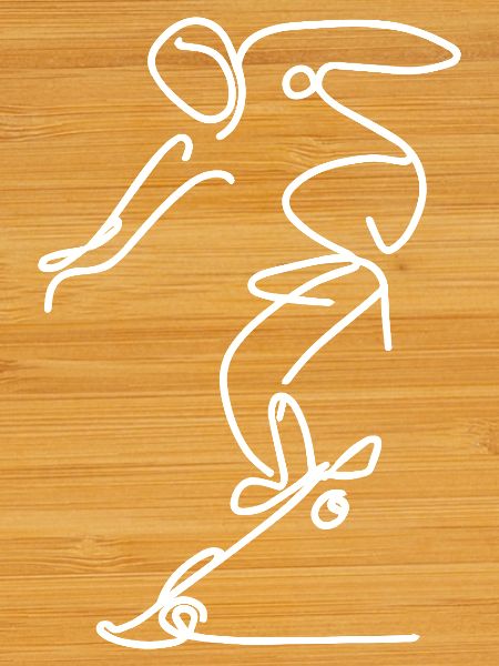 Skateboarder Drawing