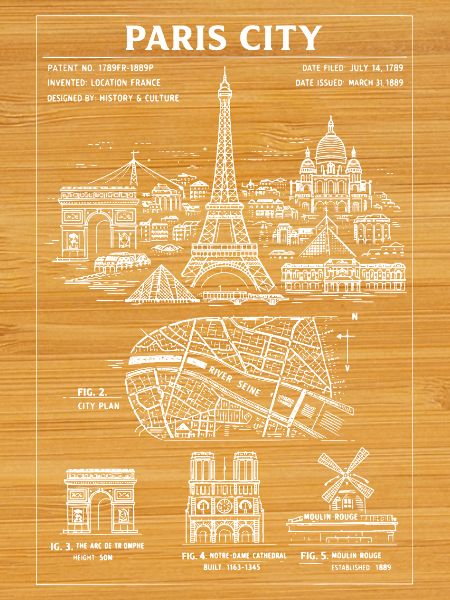 Paris Skyline Cityscape Tee