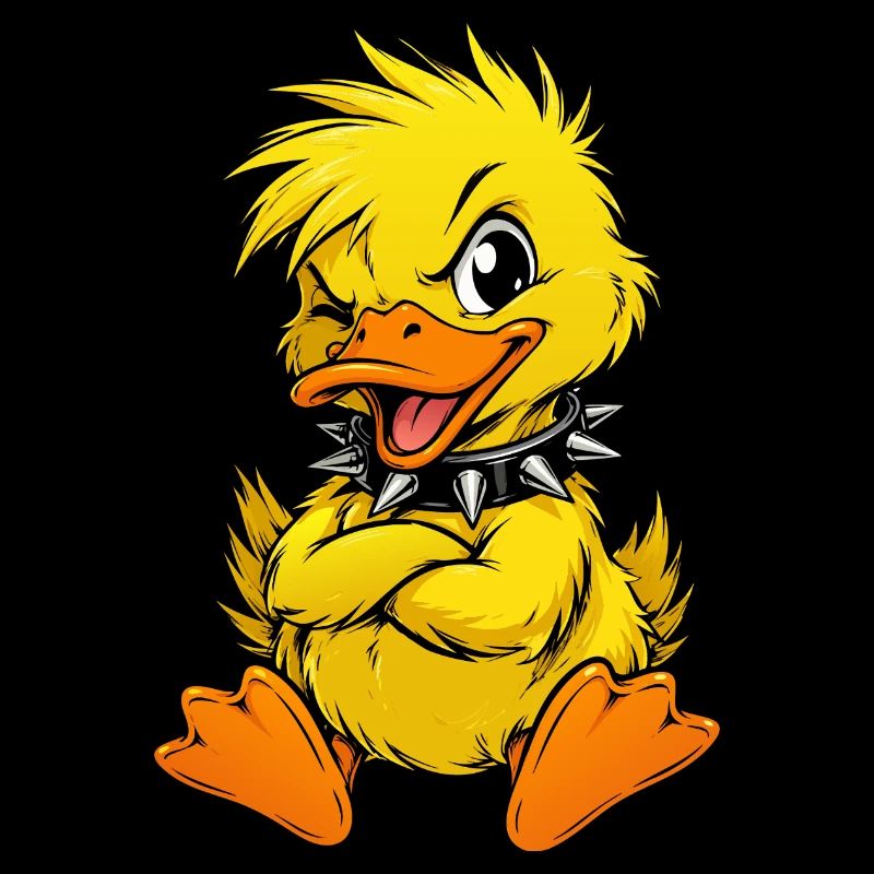 Niedliche und mutige Ente