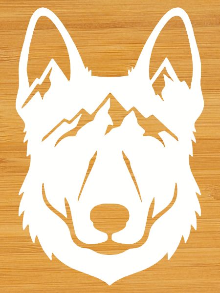 Mountain Wolf Line Art