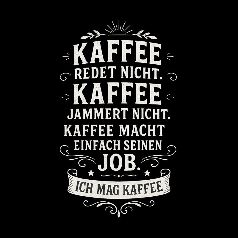 Kaffee Redet Nicht Kaffee Jammert Nicht