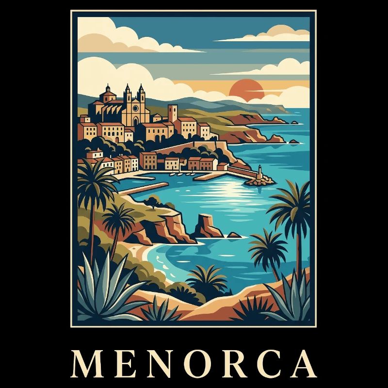 Menorca Cliffside Coast Poster Spain Travel Poster