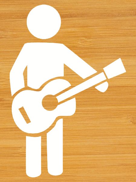 Guitarist Silhouette Music Design