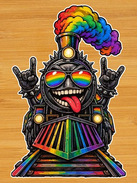 Regenbogenzug im Rock Stil