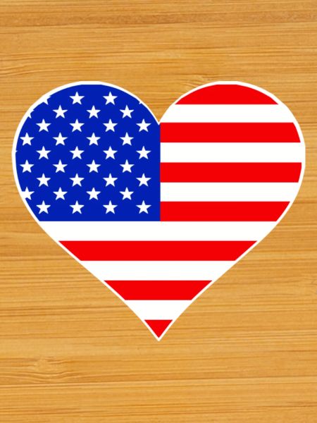 American Flag Heart