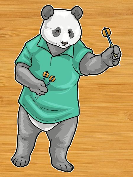 Panda Dart Dartpfeil