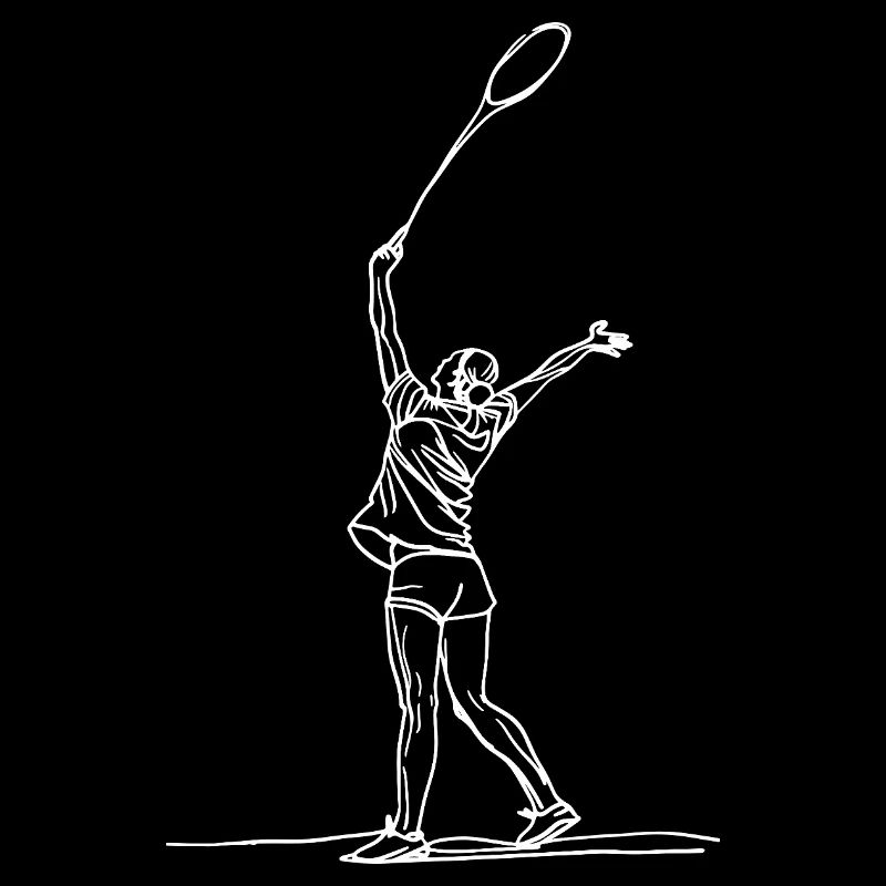 Badminton Player Sketch