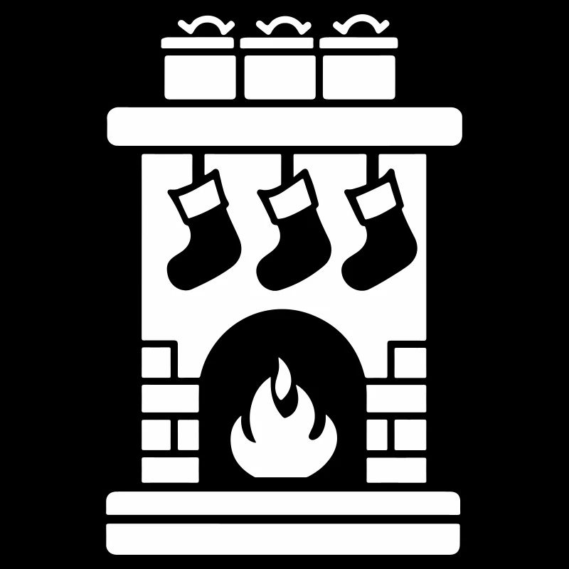 Chaussette de Noël avec cheminée