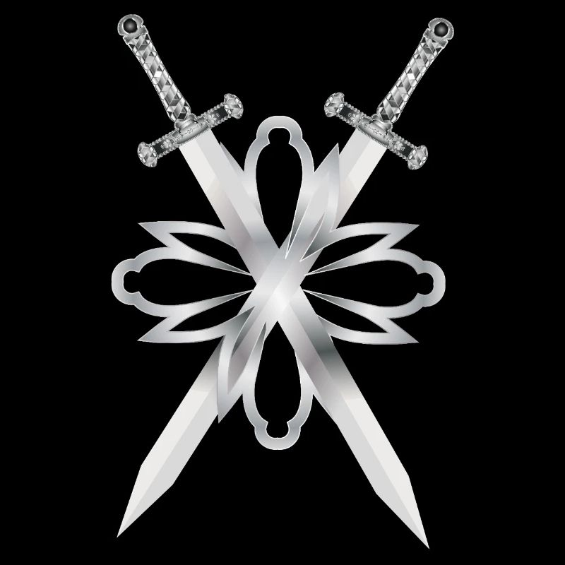 Deux épées ornées d’argent