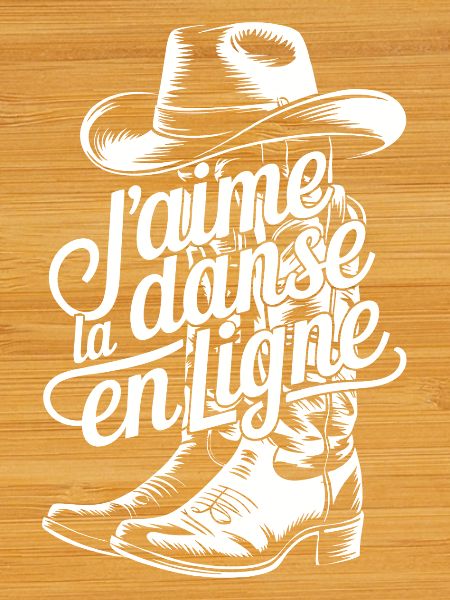 Cowboy boot and flowing lettering