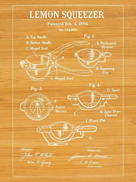 Lemon Squeezer Patent Sketch