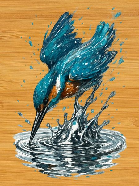 Kingfisher in action