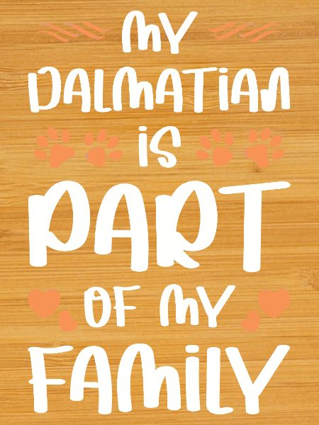 Dalmatian Family Paw Love Pattern