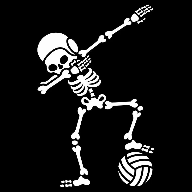 Dab dabbing skeleton Water polo Halloween