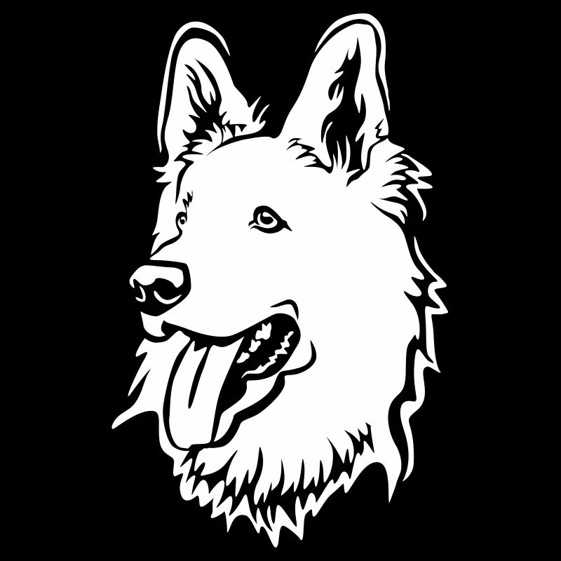 Schweizer Schäferhund Kopf "Black Edition"