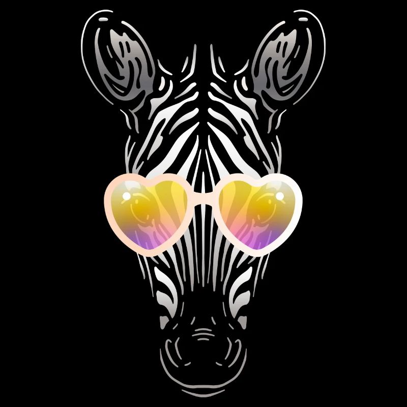 Zebra mit Sonnenbrille