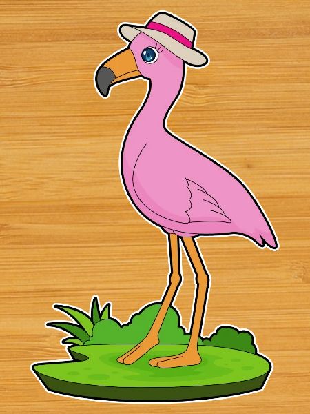 Chapeau de flamant rose