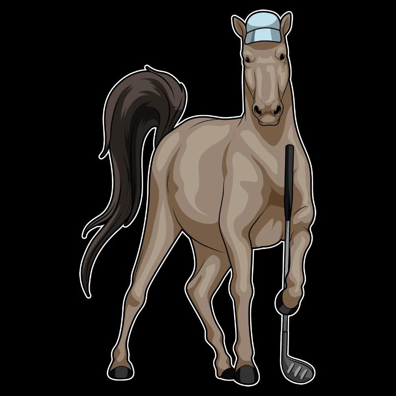 Pferd Golf Golfschläger