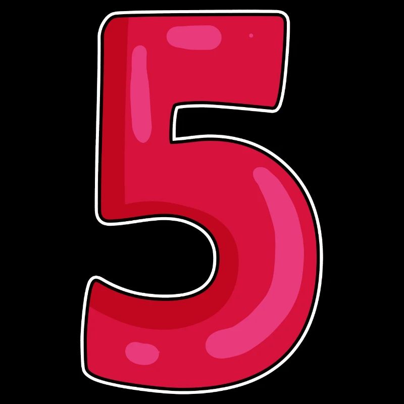 Numéro 5 - Cinq - 5 Motif - Numéro 5 Numéro