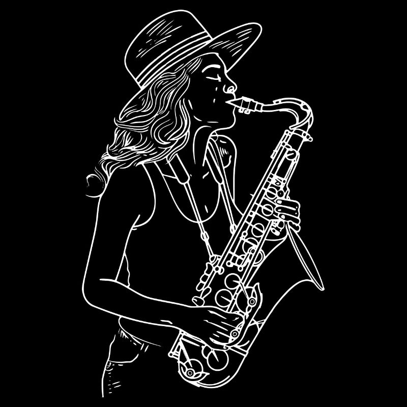 Saxophonist Drawing