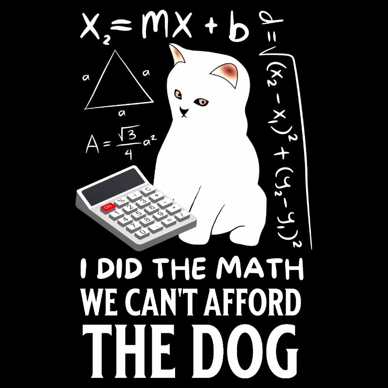 Humorous Cat Math Design