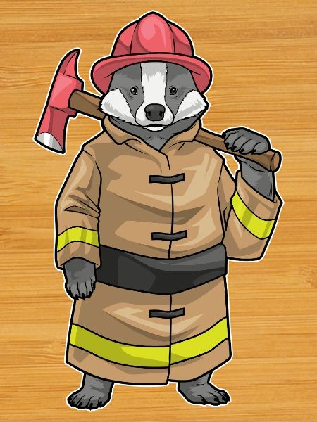 Badger Firefighter Axe Fire Brigade