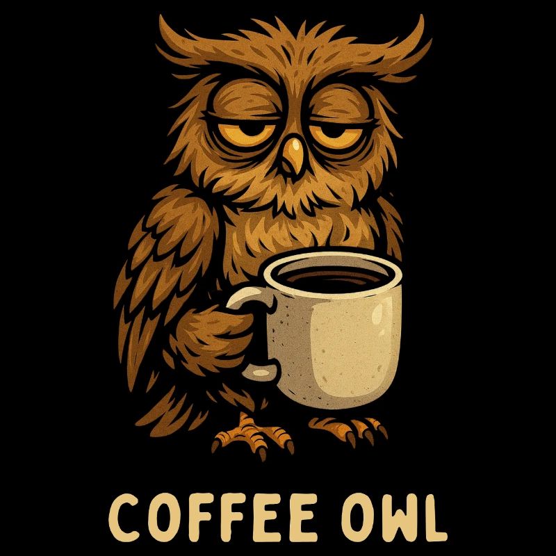 Coffee Owl - Kaffee Eule mit Becher Espresso 