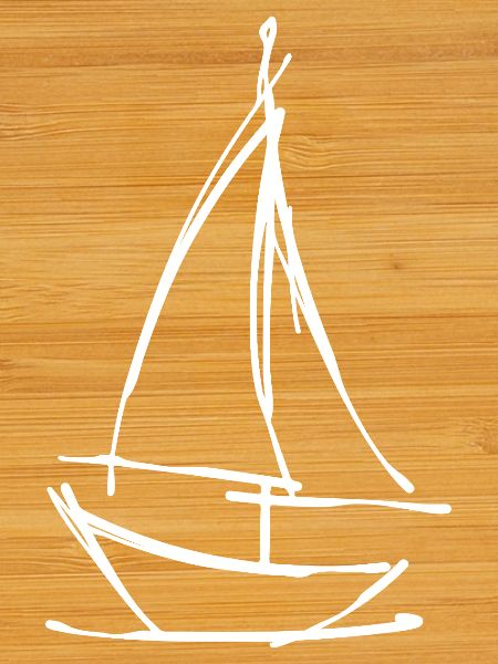 Sailboat Drawing – Abstract Maritime Motif