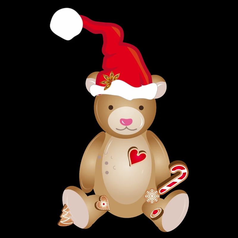 Cute teddy bear with Christmas hat