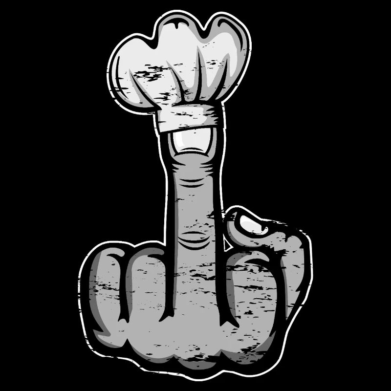 Middle Finger Stinky Finger Chef's Hat Design