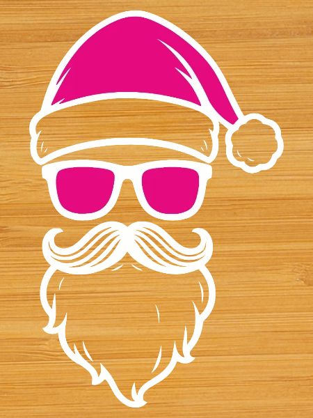 Pink Santa with sunglasses