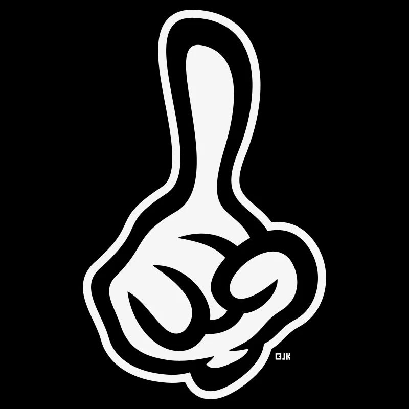 Raised index finger (finger / right hand NEG2C)